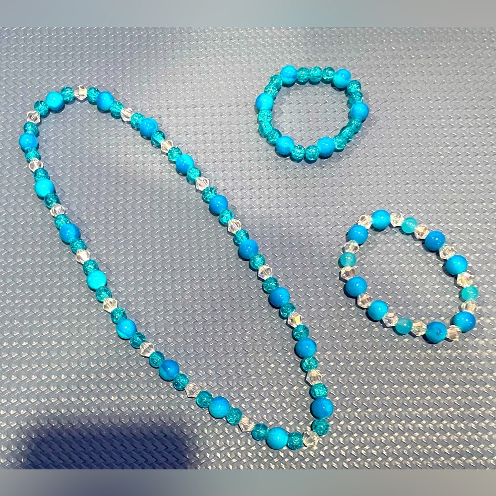 🩵 ☁️ Handmade Stretch Bracelets & Convertible Necklace/Bracelet ☁️ 🩵